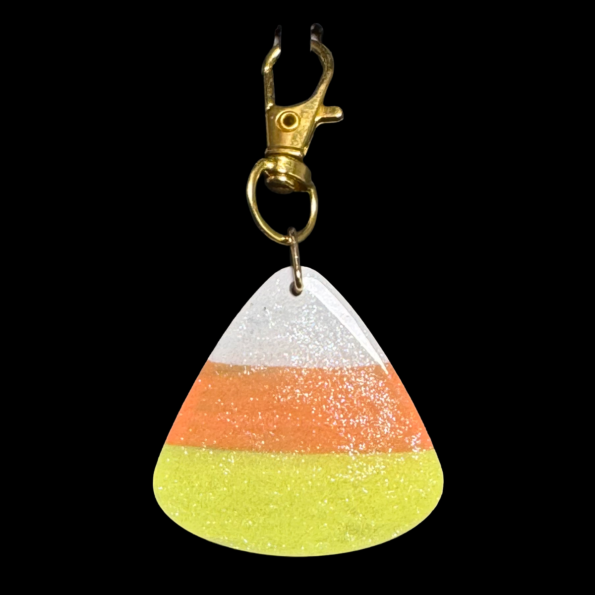Resin Charm - Large Candy Corn With Just Enough Sparkle