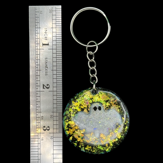 Resin Charm - Sparkly Flying Ghost