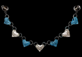 Aqua & Pearly White 7 heARTworks Garland