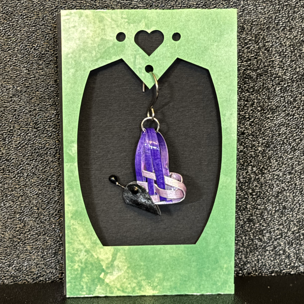 Pearly Pink and Purple Butterfly Profile Ornament