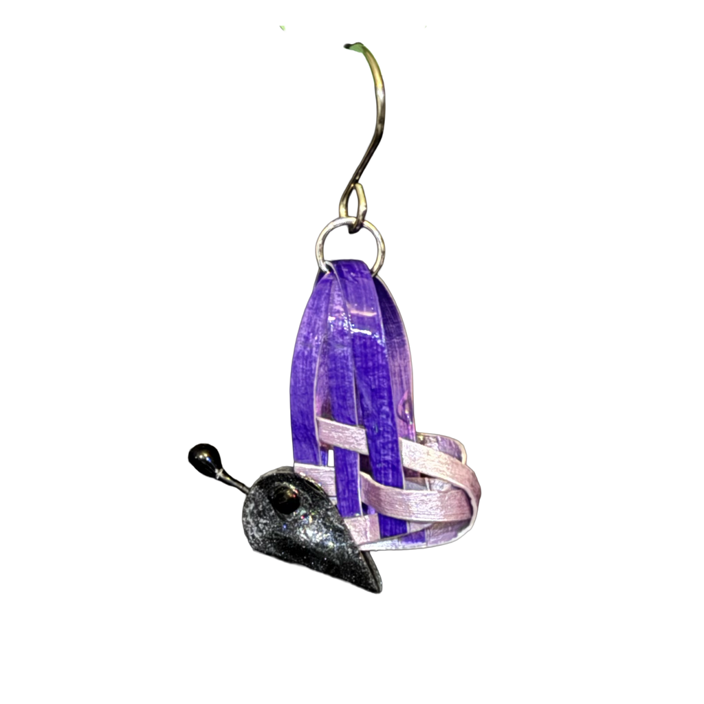 Pearly Pink and Purple Butterfly Profile Ornament