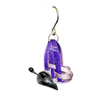 Pearly Pink and Purple Butterfly Profile Ornament