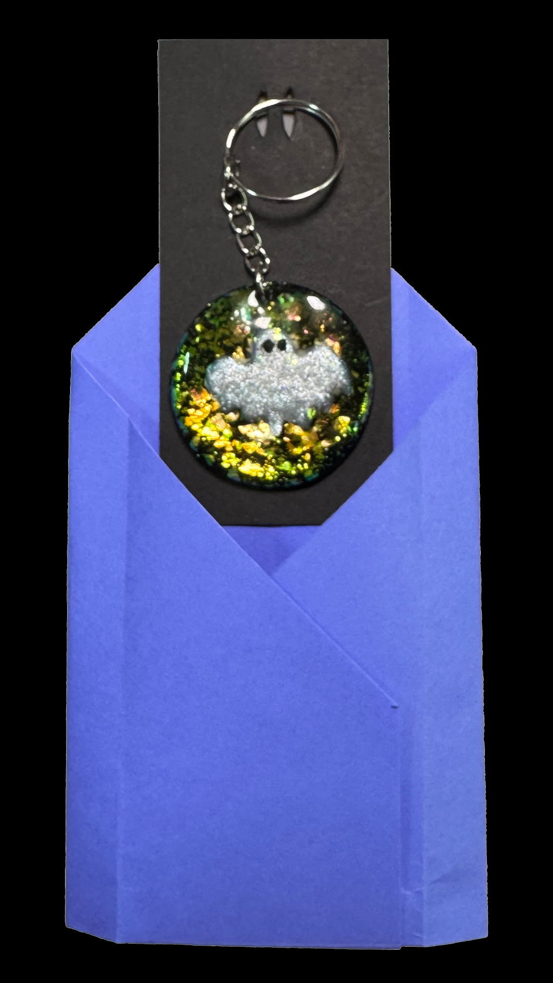 Resin Charm - Sparkly Flying Ghost