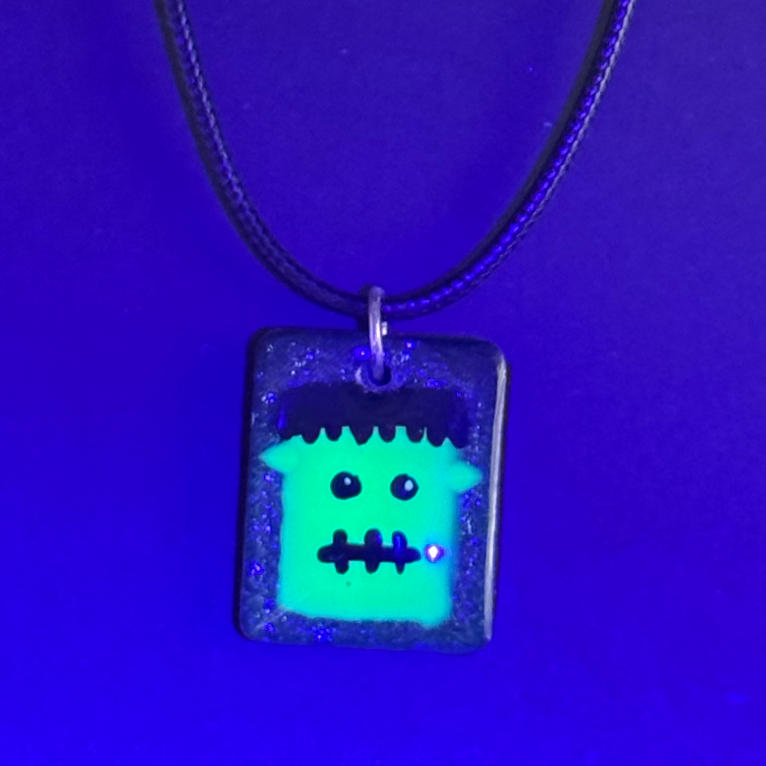 Resin Charms - Franky the Monster Necklace - Adjustable to 20"