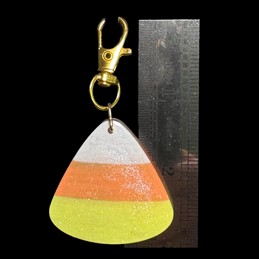 Resin Charm - Large Candy Corn With Just Enough Sparkle