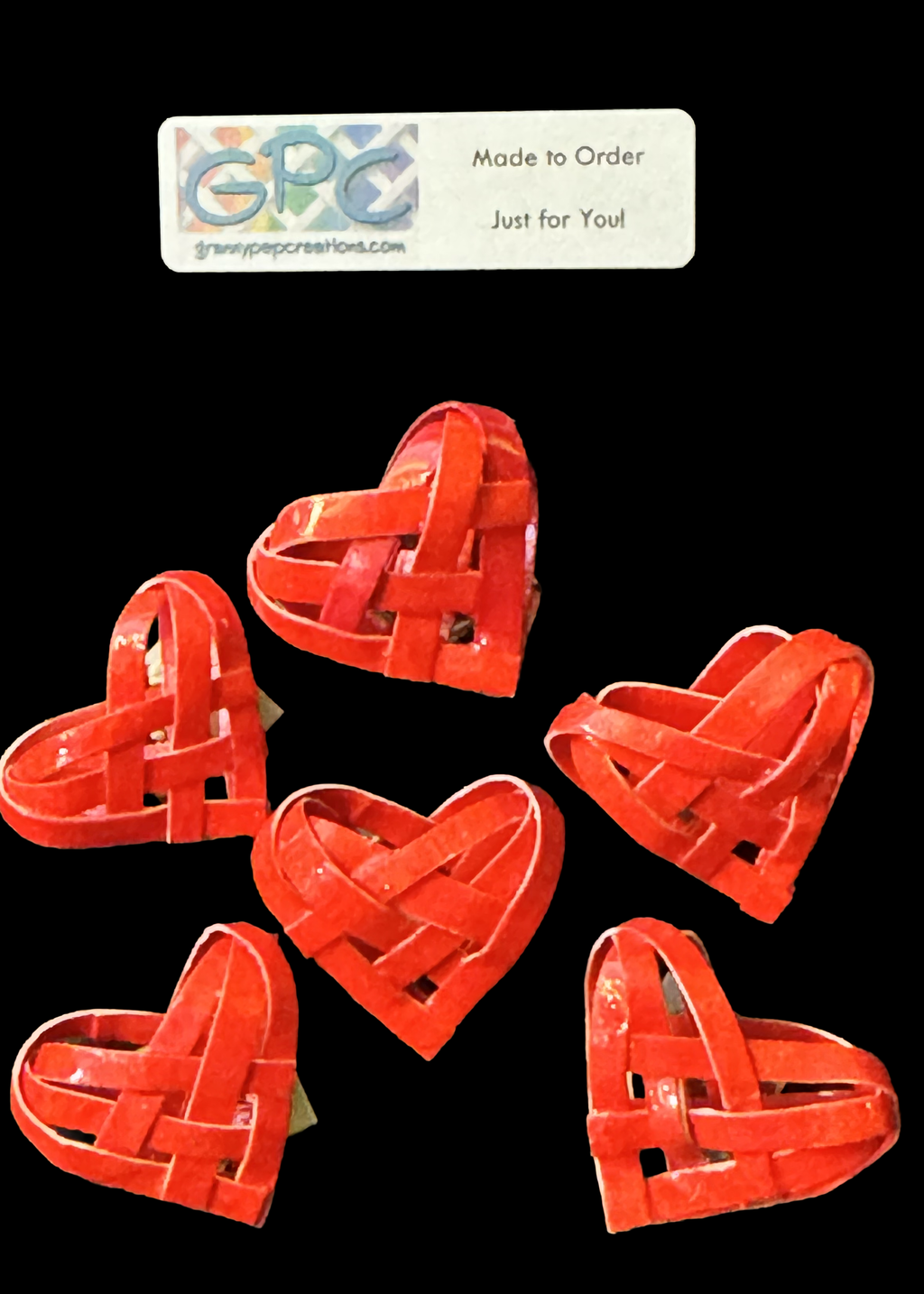 Magnets Set of 6 heARTworks - Your choice of colors