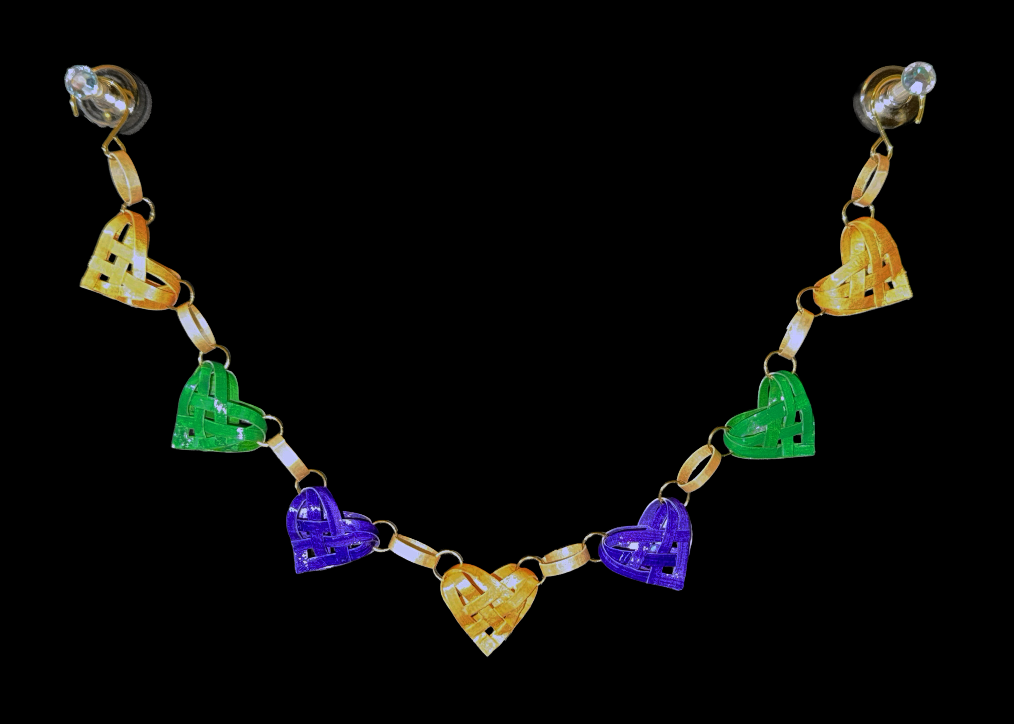 Mardis Gras 7 heARTworks Garland