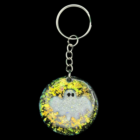 Resin Charm - Sparkly Flying Ghost