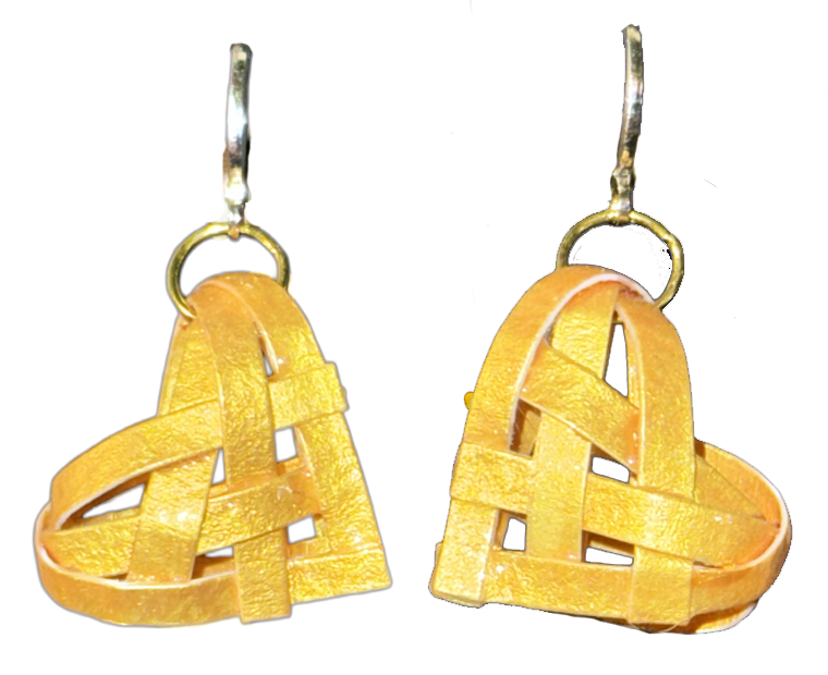 Bright Gold and Gold Filled Lever Back Single Dangle Earrings