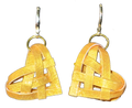 Bright Gold and Gold Filled Lever Back Single Dangle Earrings