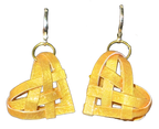 Bright Gold and Gold Filled Lever Back Single Dangle Earrings