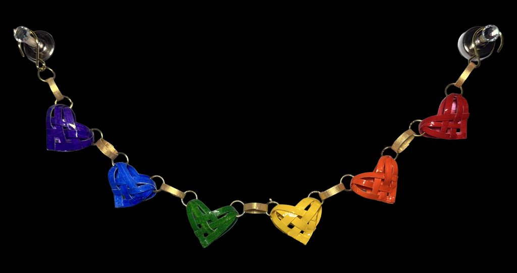 ROYGBP 6 heARTworks Garland