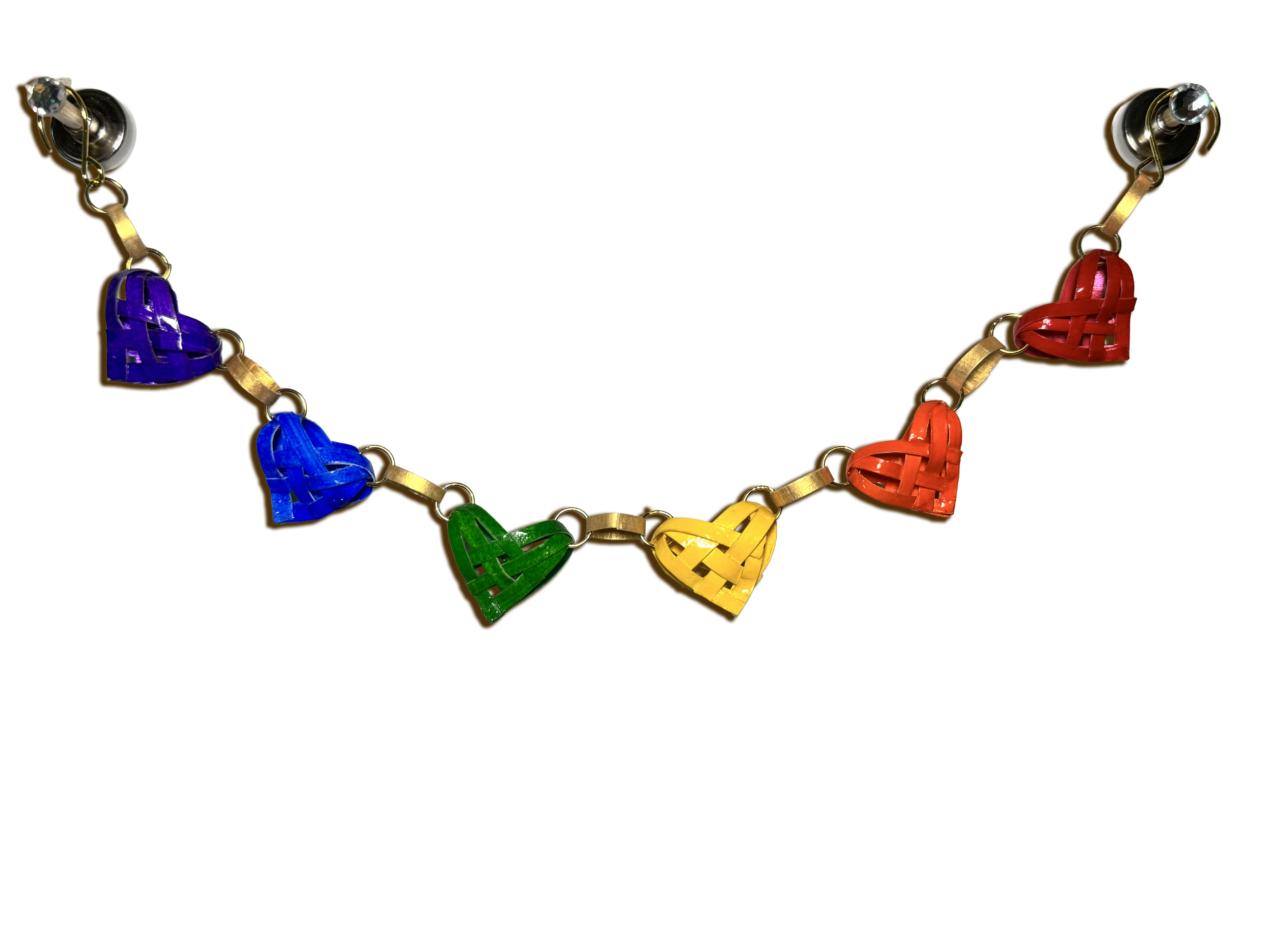 ROYGBP 6 heARTworks Garland